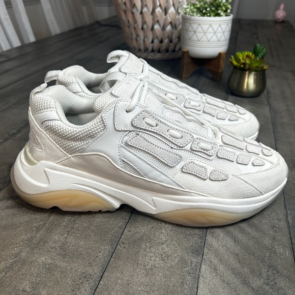 Amiri Bone Runner Sneakers Mixed White Size 13 US EU 46 UK 12 - Picture 2 of 8